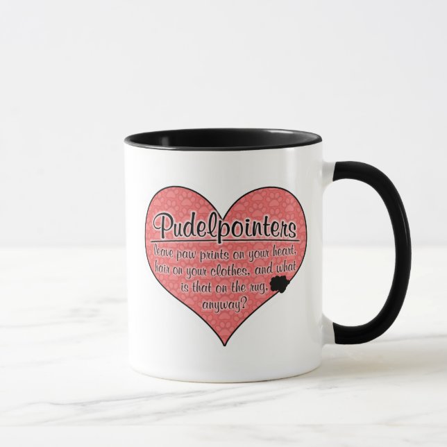 Pudelpointer Paw Prints Dog Humour Mug (Right)
