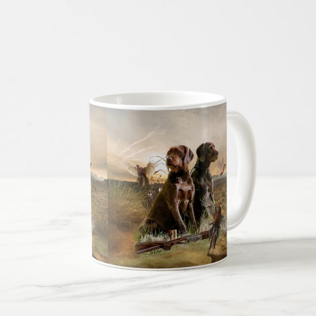 Pudelpointers, Hunting pheasant  Coffee Mug (Front Right)