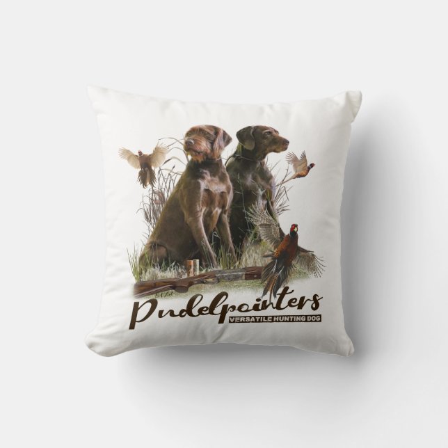 Pudelpointers, Hunting pheasant    Cushion (Front)