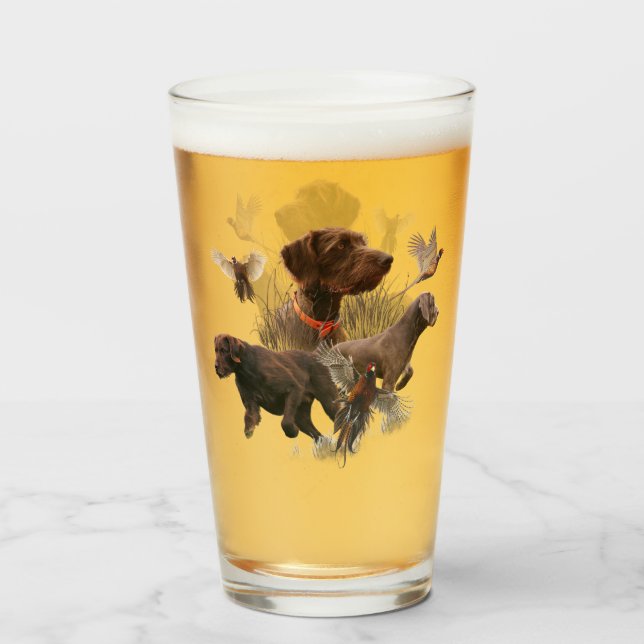 Pudelpointers, Hunting pheasant     Glass (Back Filled)