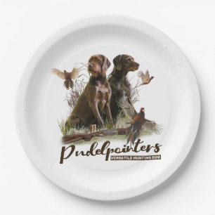 Pudelpointers, Hunting pheasant  Paper Plate
