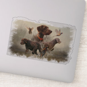 Pudelpointers, Hunting pheasant Sticker