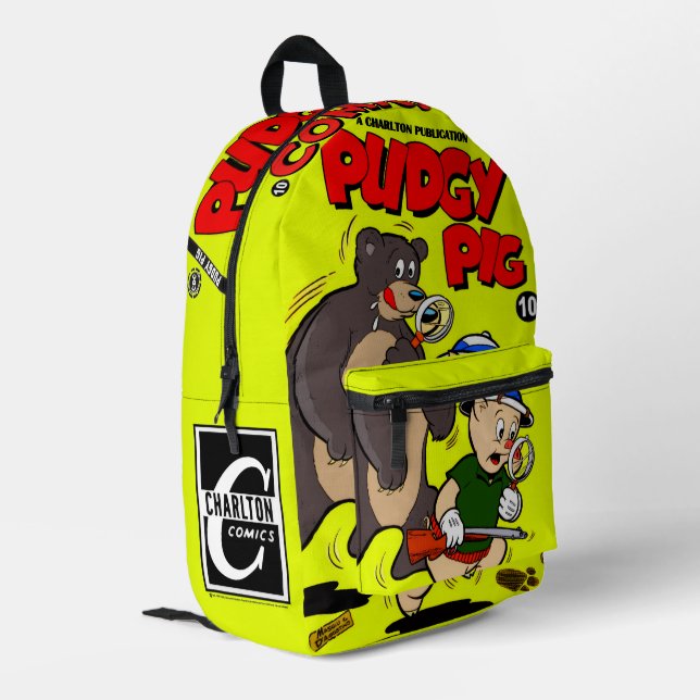 PUDGY PIG Comics Backpack (Back Corner Left)
