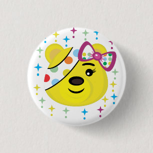 Pudsey bear 3 cm round badge