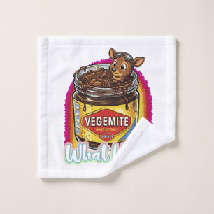PUDU Soaking in Vegemite -What bliss- Wash Cloth