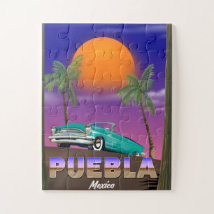 Puebla Mexico, holiday poster Jigsaw Puzzle