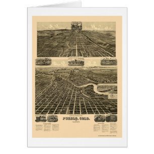 Pueblo, CO Panoramic Map - 1890