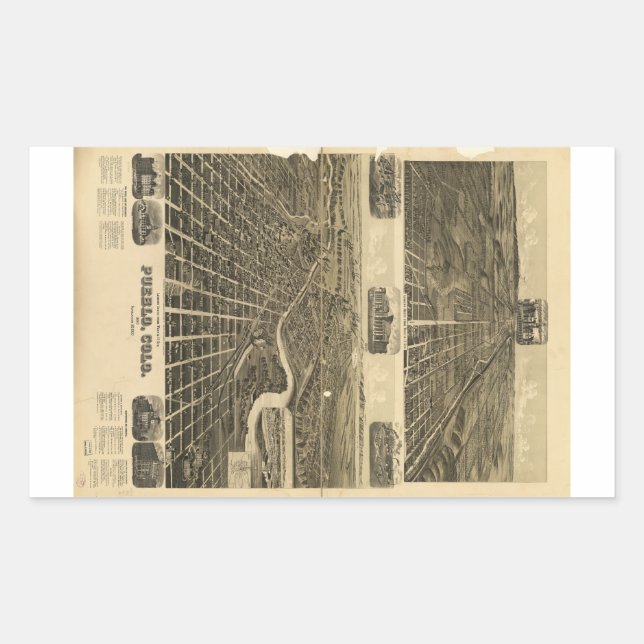 Pueblo Colorado (1890) Rectangular Sticker (Front)
