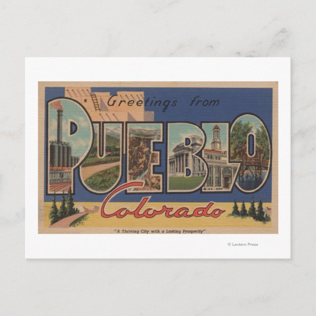 Pueblo, Colorado - Large Letter Scenes 2 Postcard (Front)