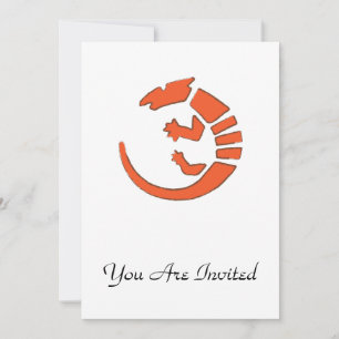 Pueblo Lizard - Southwest Indian Design Invitation