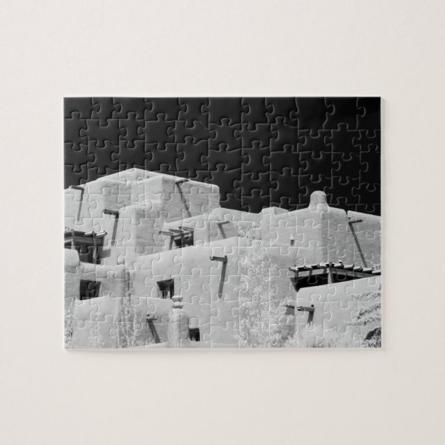 Pueblo style adobe Inn at Loretto, Santa Fe, New Jigsaw Puzzle (Horizontal)