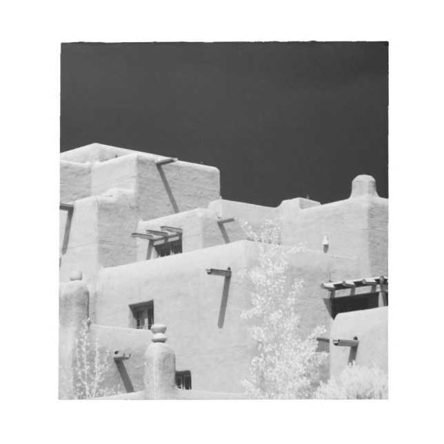 Pueblo style adobe Inn at Loretto, Santa Fe, New Notepad (Front)