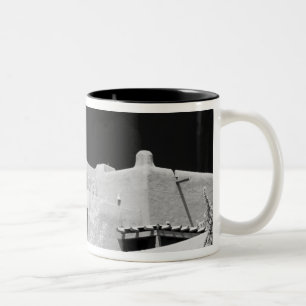 Pueblo style adobe Inn at Loretto, Santa Fe, New Two-Tone Coffee Mug