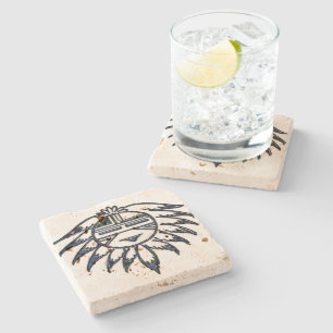 Pueblo Sun Native American Stone Coaster