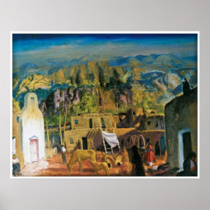Pueblo, Tesuque, Number One by George Bellows 1917 Poster