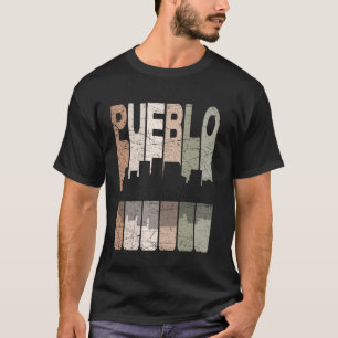 Pueblo Vintage Pueblo Colorado Retro Pueblo Skylin T-Shirt