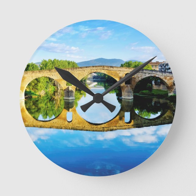 Puente La Reina Round Clock (Front)