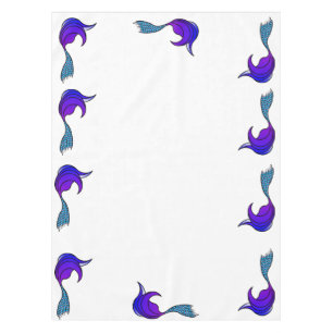 Pueple and Blue Mermaid Tail Tablecloth
