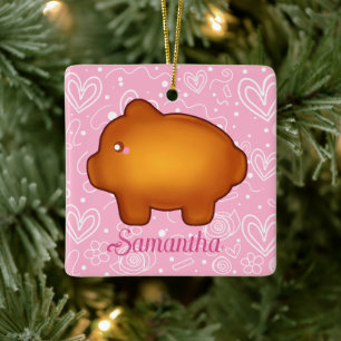 Puerquito De Piloncillo Pan Dulce Ceramic Ornament
