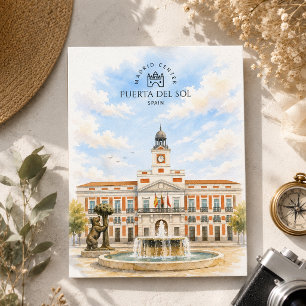 Puerta Del Sol,  Spain   Iconic Landmark Holiday Postcard