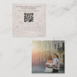 Puerta Vallarta Passport Wedding QR Enclosure Card