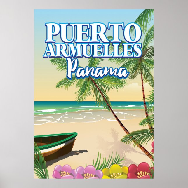 Puerto Armuelles Panama Beach travel poster (Front)