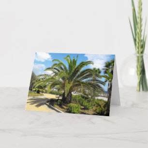 Puerto Banus gardens in Spain Holiday Card