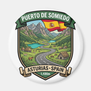 Puerto de Somiedo Asturias Scenic Road Magnet