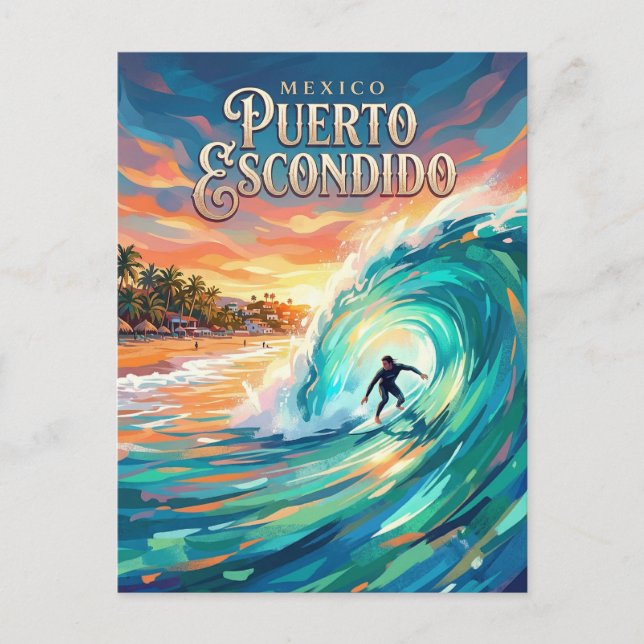 Puerto Escondido Mexico Postcard (Front)