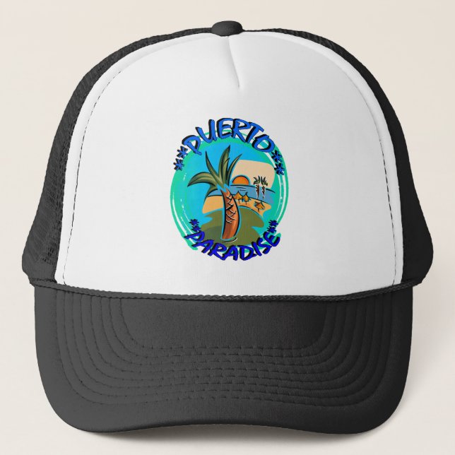 Puerto Paradise Trucker Hat (Front)