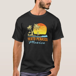 Puerto Penasco Mexico Beach Sunset Palm Trees Ocea T-Shirt