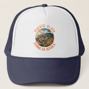 Puerto Plata Dominican Republic Sunset Retro Trucker Hat