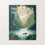 Puerto Princesa Subterranean River National Park Jigsaw Puzzle<br><div class="desc">Puerto Princesa Subterranean River vector art design. The park is located in the Saint Paul Mountain Range on the western coast of the island of Palawan,  and contains the Puerto Princesa Subterranean River (also known as the Puerto Princesa Underground River).</div>