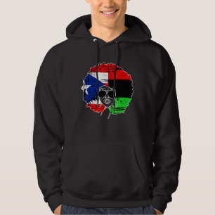 Puerto Rican Afro Latina Boricua Puerto Rico Flag Hoodie
