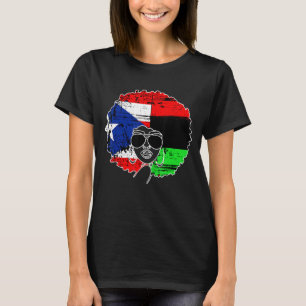 Puerto Rican Afro Latina Boricua Puerto Rico Flag T-Shirt