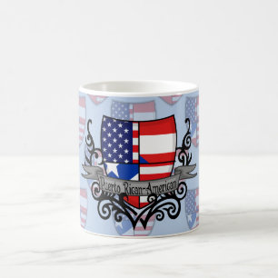 Puerto Rican-American Shield Flag Coffee Mug