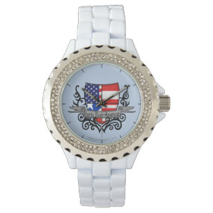 Puerto Rican-American Shield Flag Watch