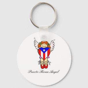 Puerto Rican Angel Keychain