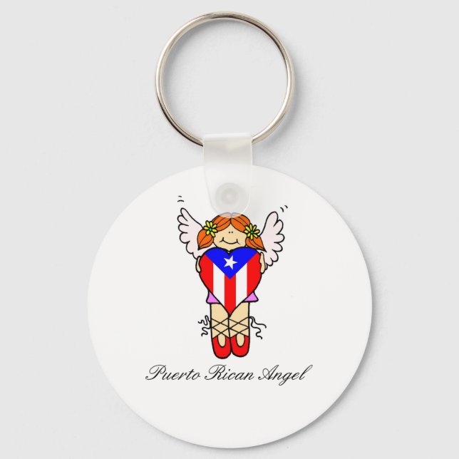 Puerto Rican Angel Keychain (Front)