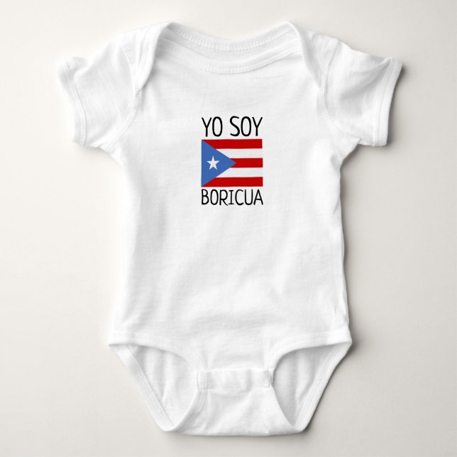 Puerto Rican Baby Yo Soy Boricua Bodysuit (Front)