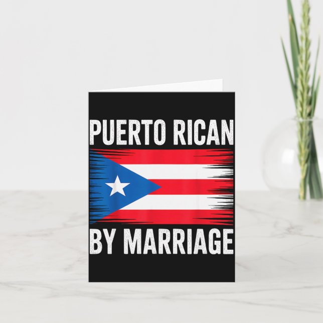 Puerto Rican By Marriage Puerto Rico  Card (Front)