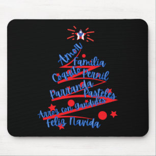 Puerto Rican Christmas Feliz Navidad  Mouse Pad