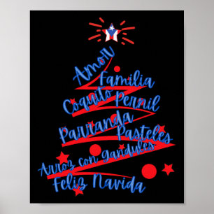 Puerto Rican Christmas Feliz Navidad  Poster