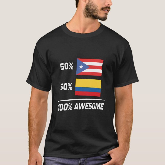 Puerto Rican Colombian Flag Puerto Rico Colombia T-Shirt (Front)