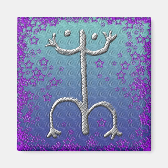 Puerto Rican coqui petroglyph magnet (Front)