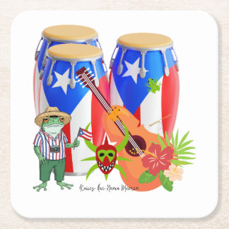 Puerto Rican Cultural Party Decor - Paper Coaster