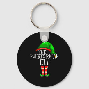 Puerto Rican Elf Family Matching Group Christmas G Key Ring