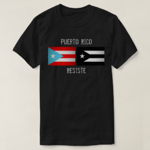 Puerto Rican Flag and Resistance Flag T-Shirt