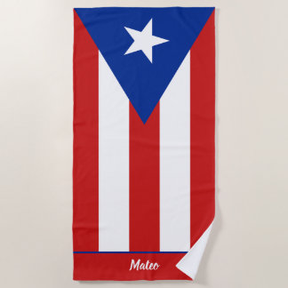 Puerto Rican Flag Beach Towel