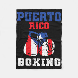 Puerto Rican Flag Boxing Gloves Rico Pride Boxing Fleece Blanket